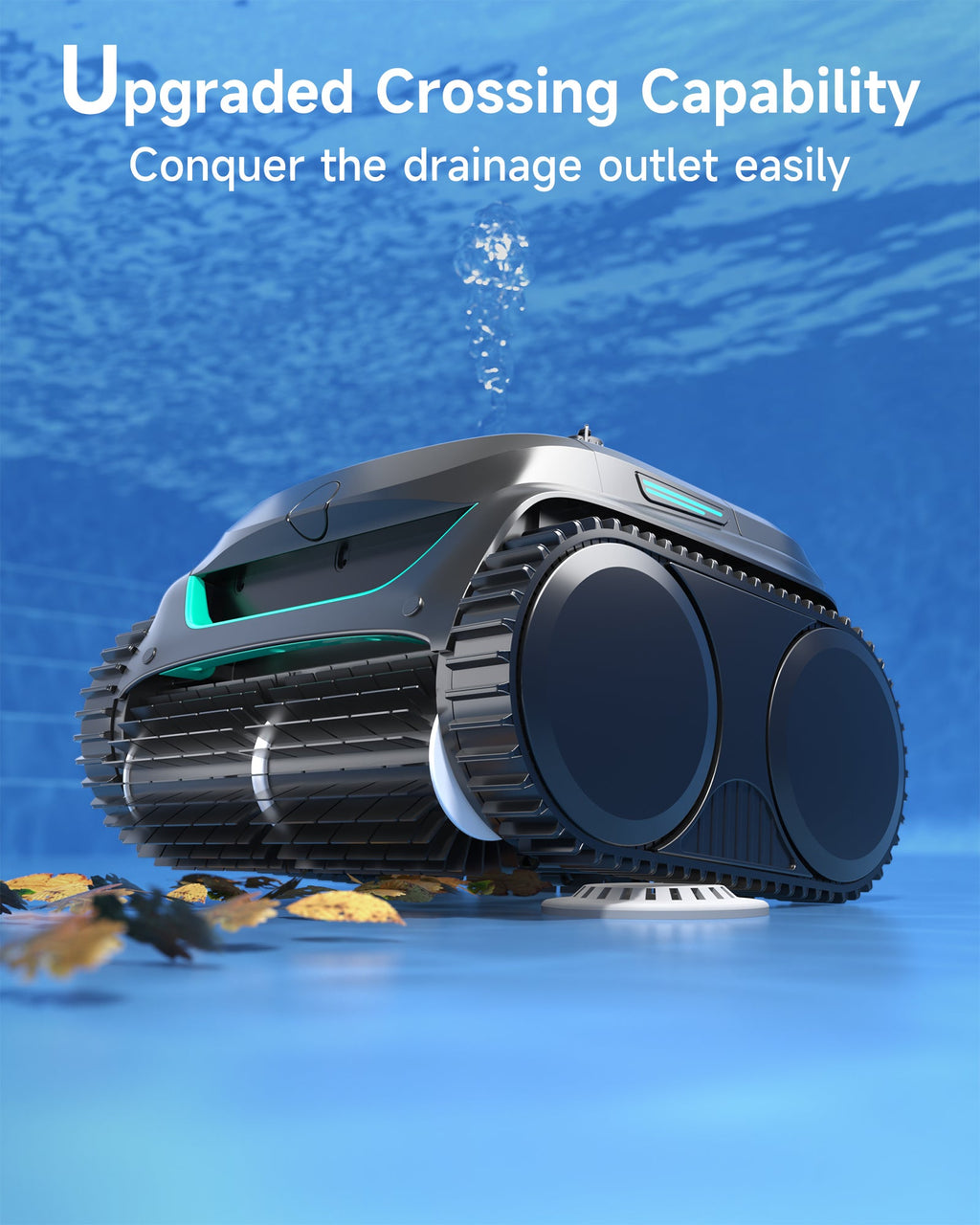 (2025 New) WYBOT C2 Robotic Pool Cleaner, Inground Pool Vacuum Robot for Floor, Wall & Waterline Cleaning with Ultra-Fine Filtration, Triple Motor Powerful Suction, 180mins Runtime, for 2512 Sq.ft